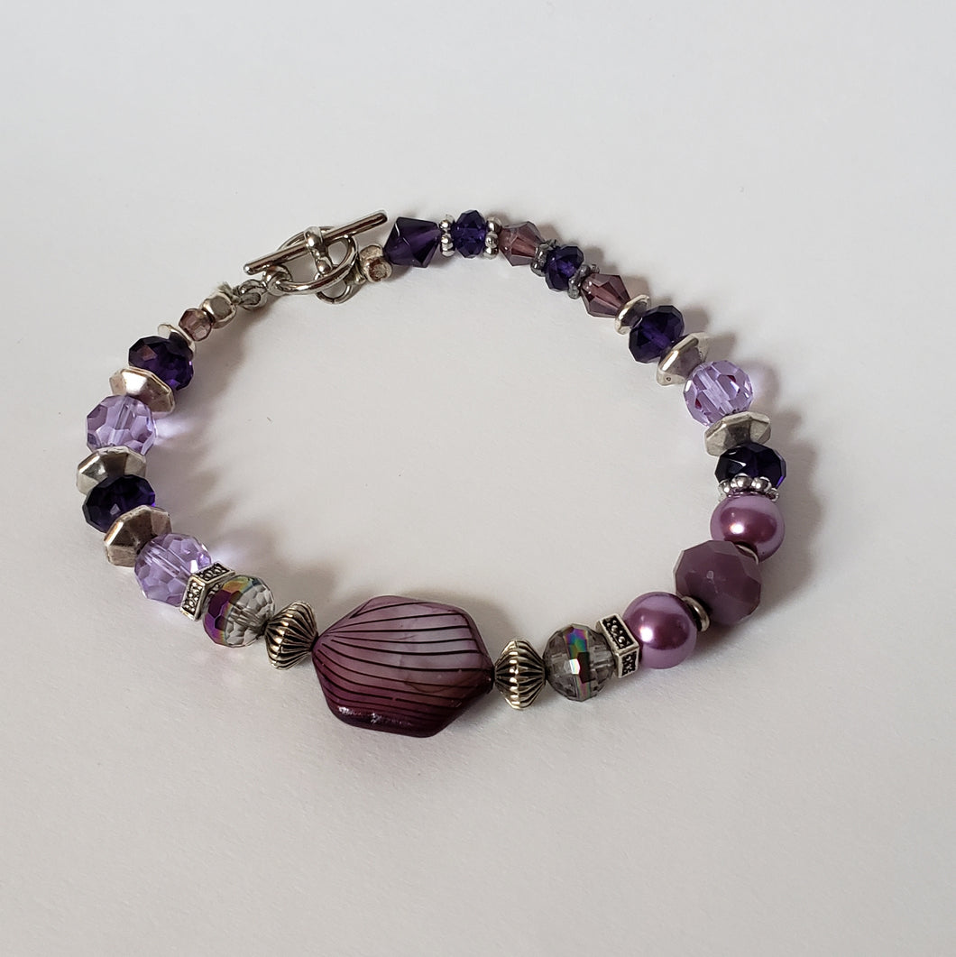 Purple & Silver Bracelet